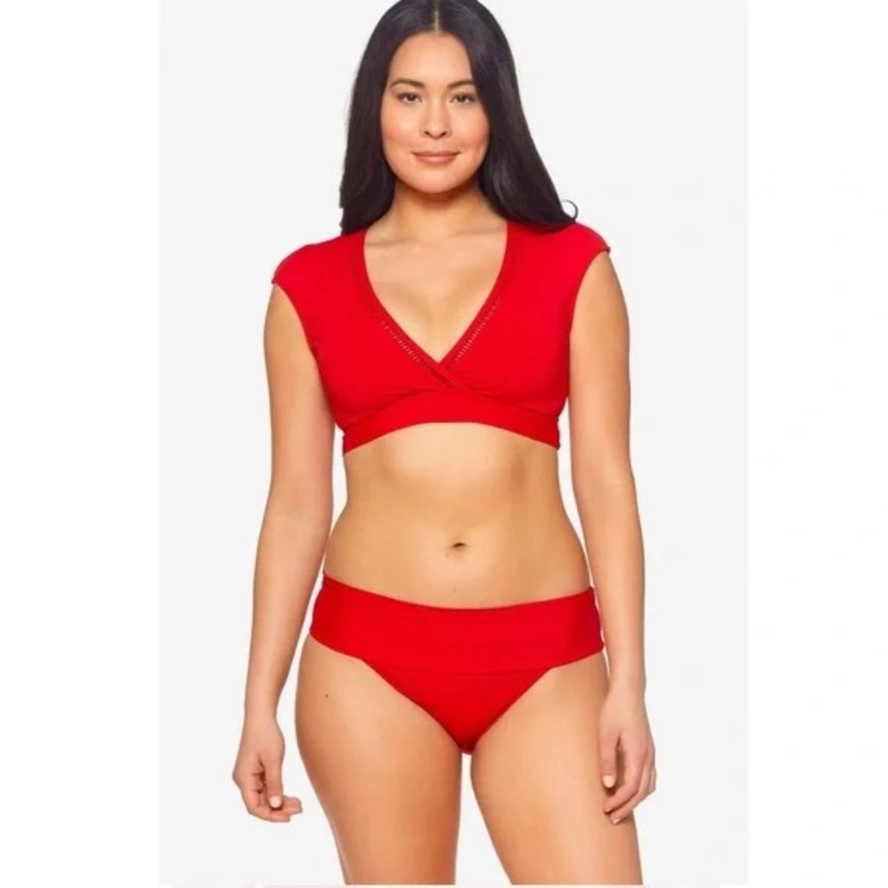 Bleu Rod Beattie Ginger Bikini Set Two Piece Red Size 8